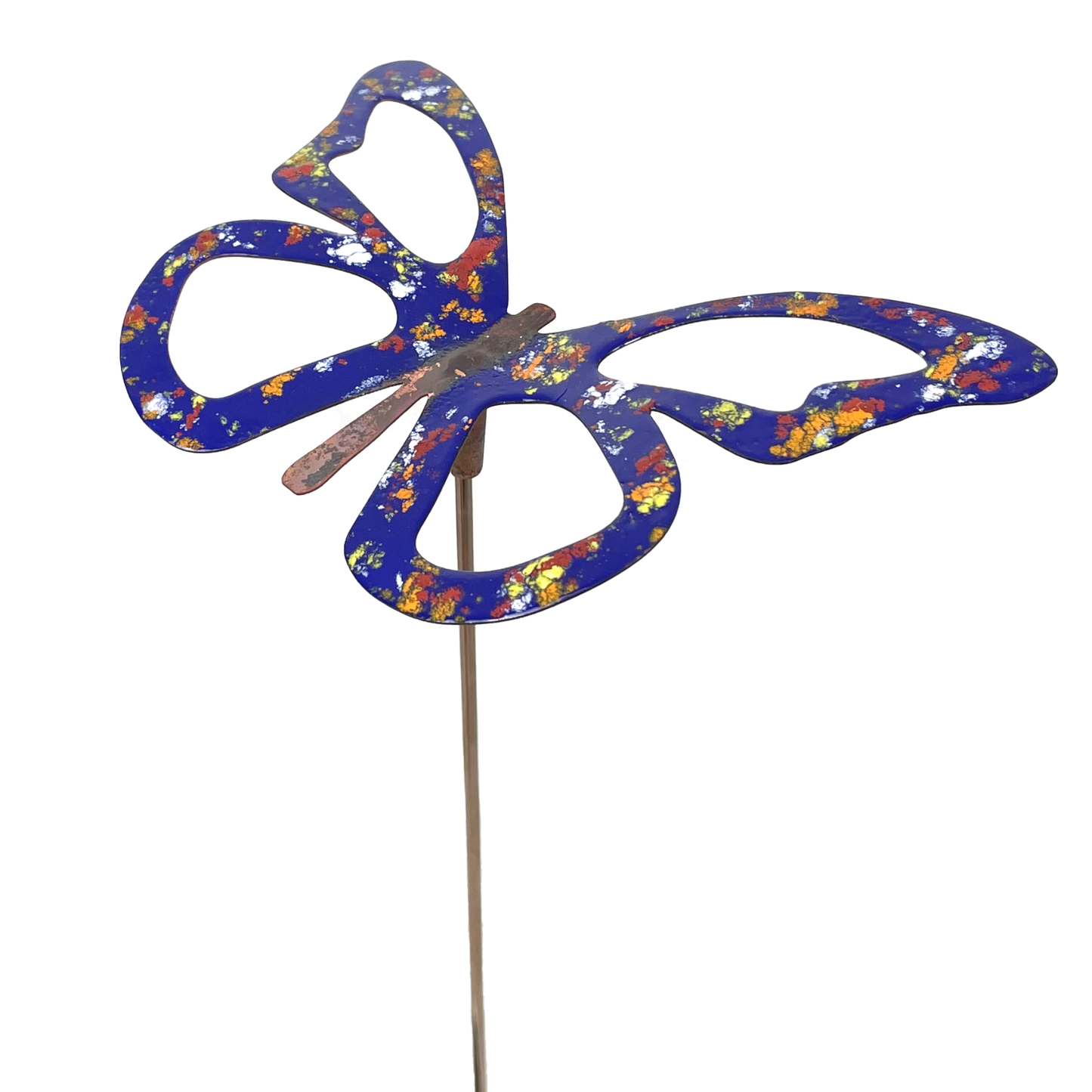 Copper Enamel Wispy Butterfly Stake