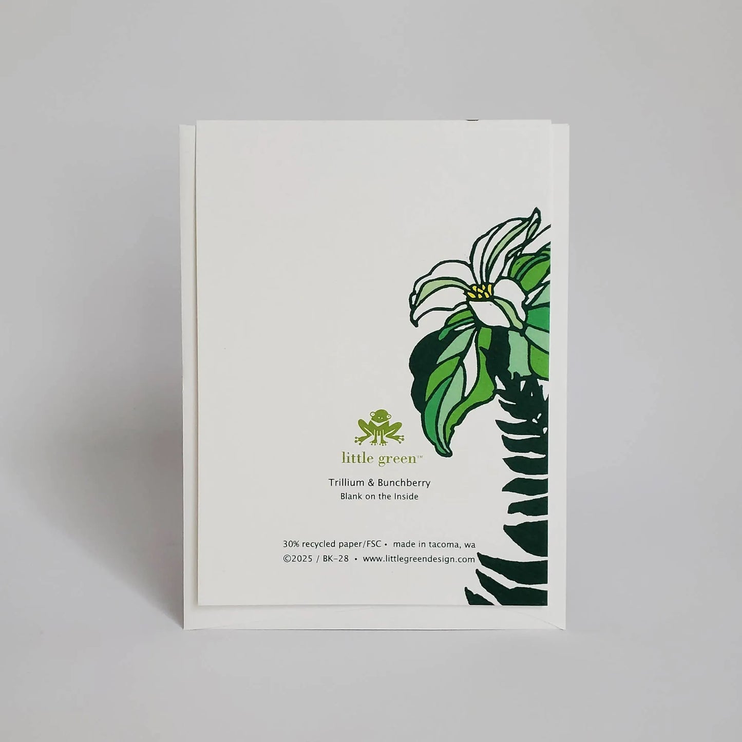 Botanical Spring Trillium Blank Greeting Card