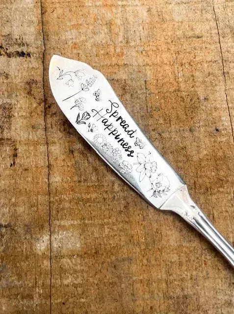 Spread Happiness Vintage Stamped Knife