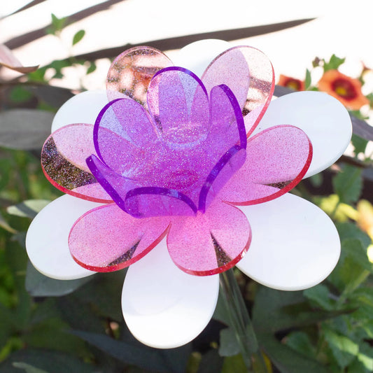 Glittery flower stake - Mermaid lotus