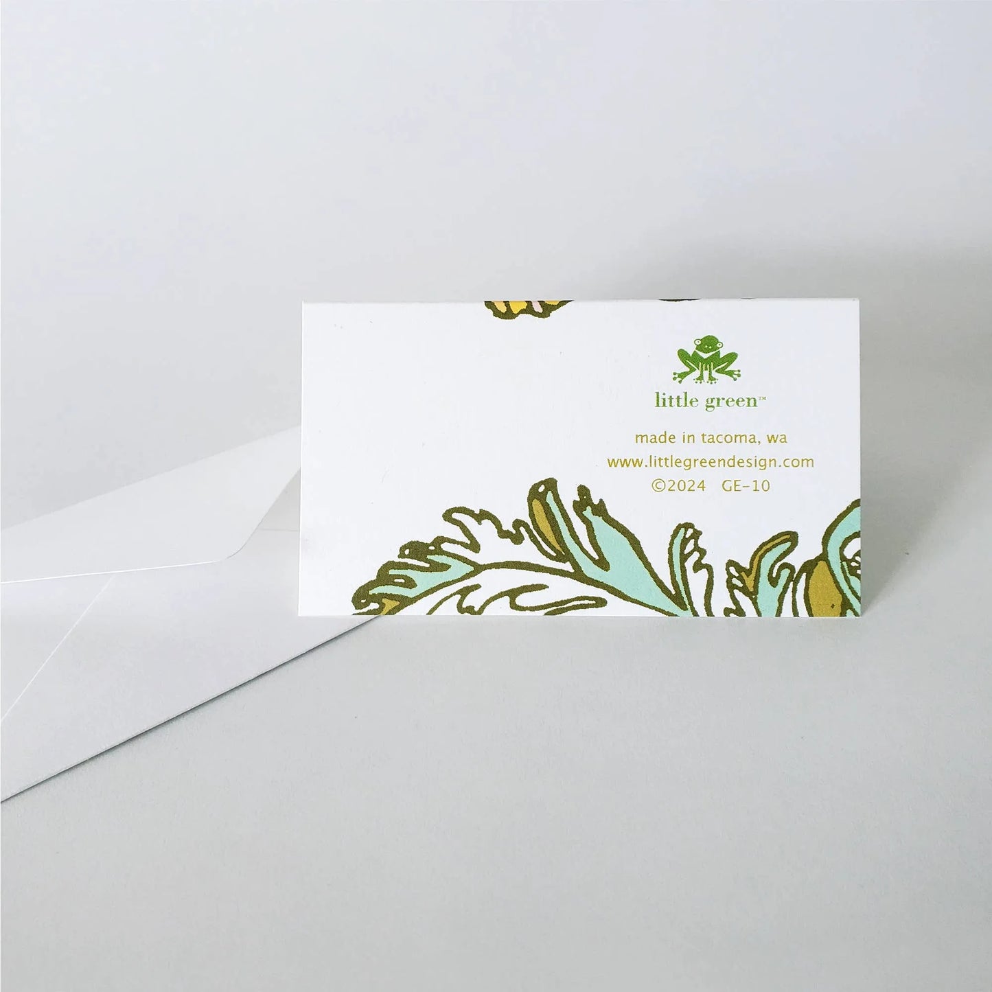 Yellow & Pink Poppy Mini Note Card Set of 8 Gift Tags