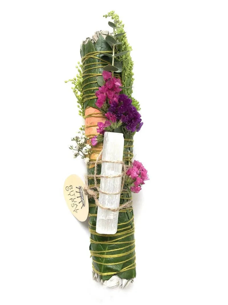 Ritual Wand + Selenite I White Sage Smudge Stick