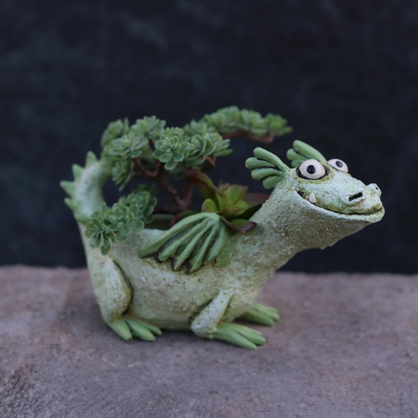Happy Green Dragon Blobhouse Planter
