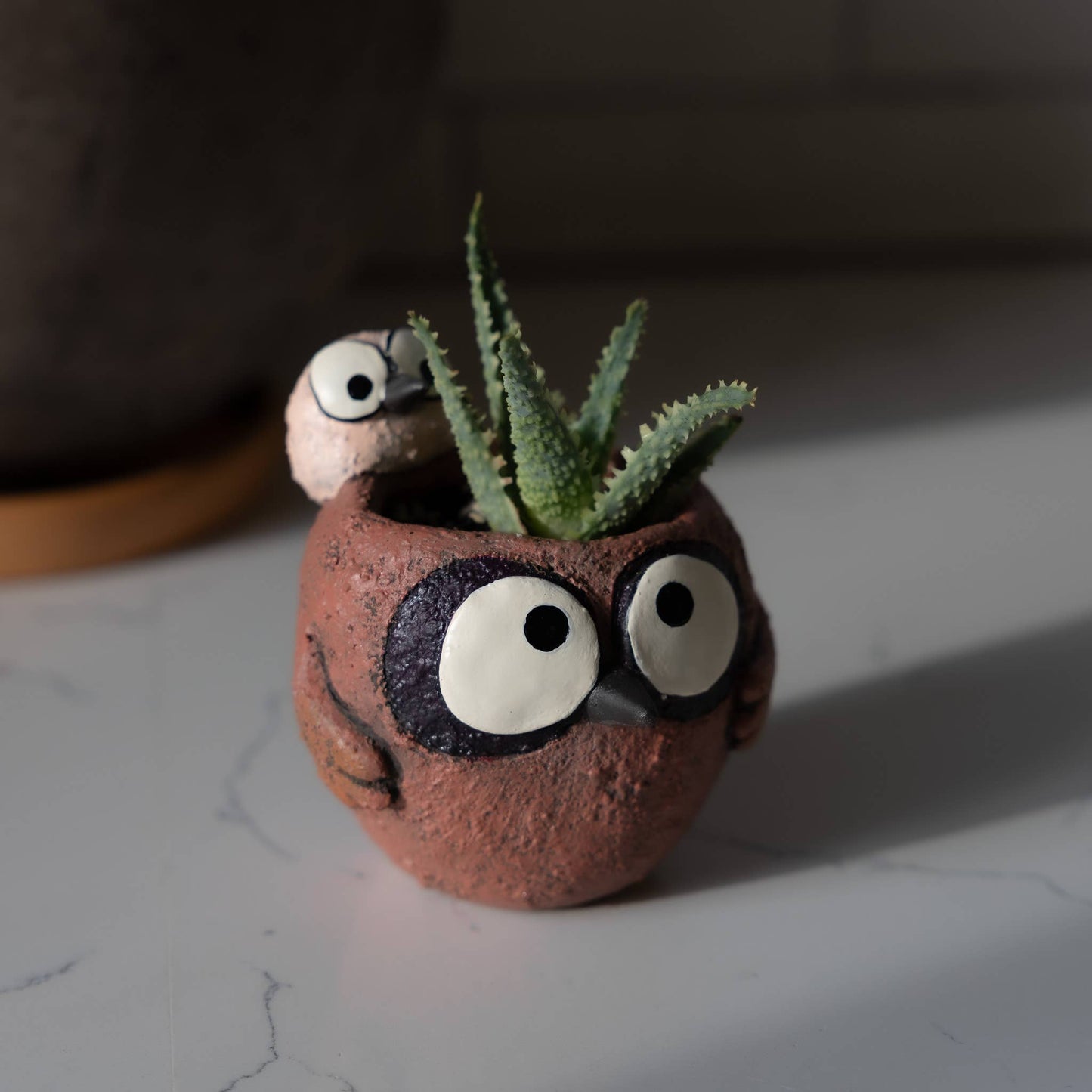Pip & Squeak The Piggyback Owls Blobhouse® Planter