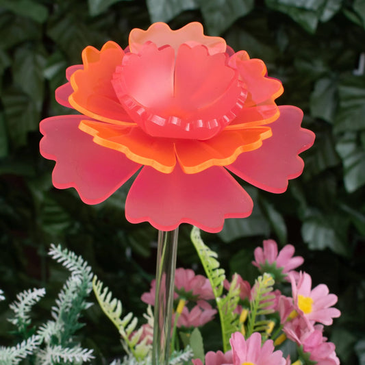 Mother's Day Carnation - Handmade glowing garden stake