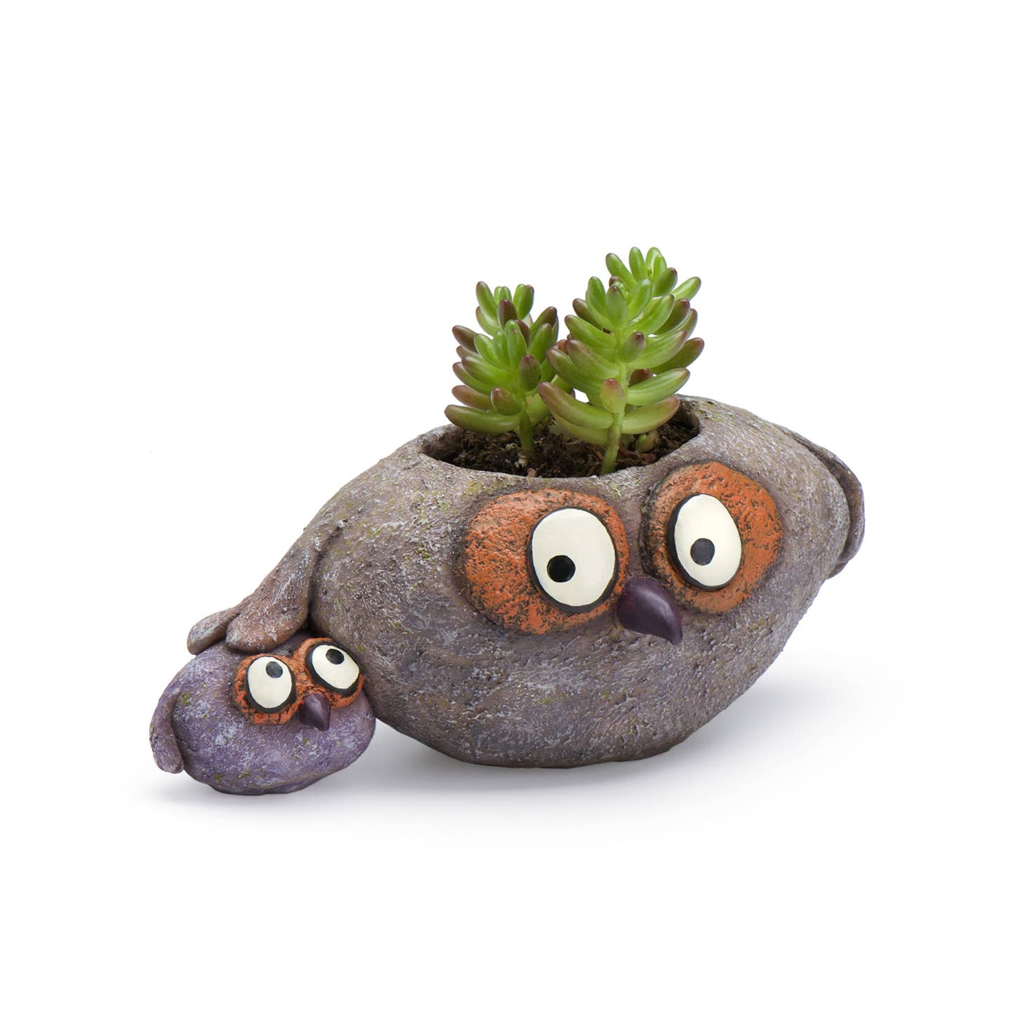 Papaw and Chip Owl Bird Planter