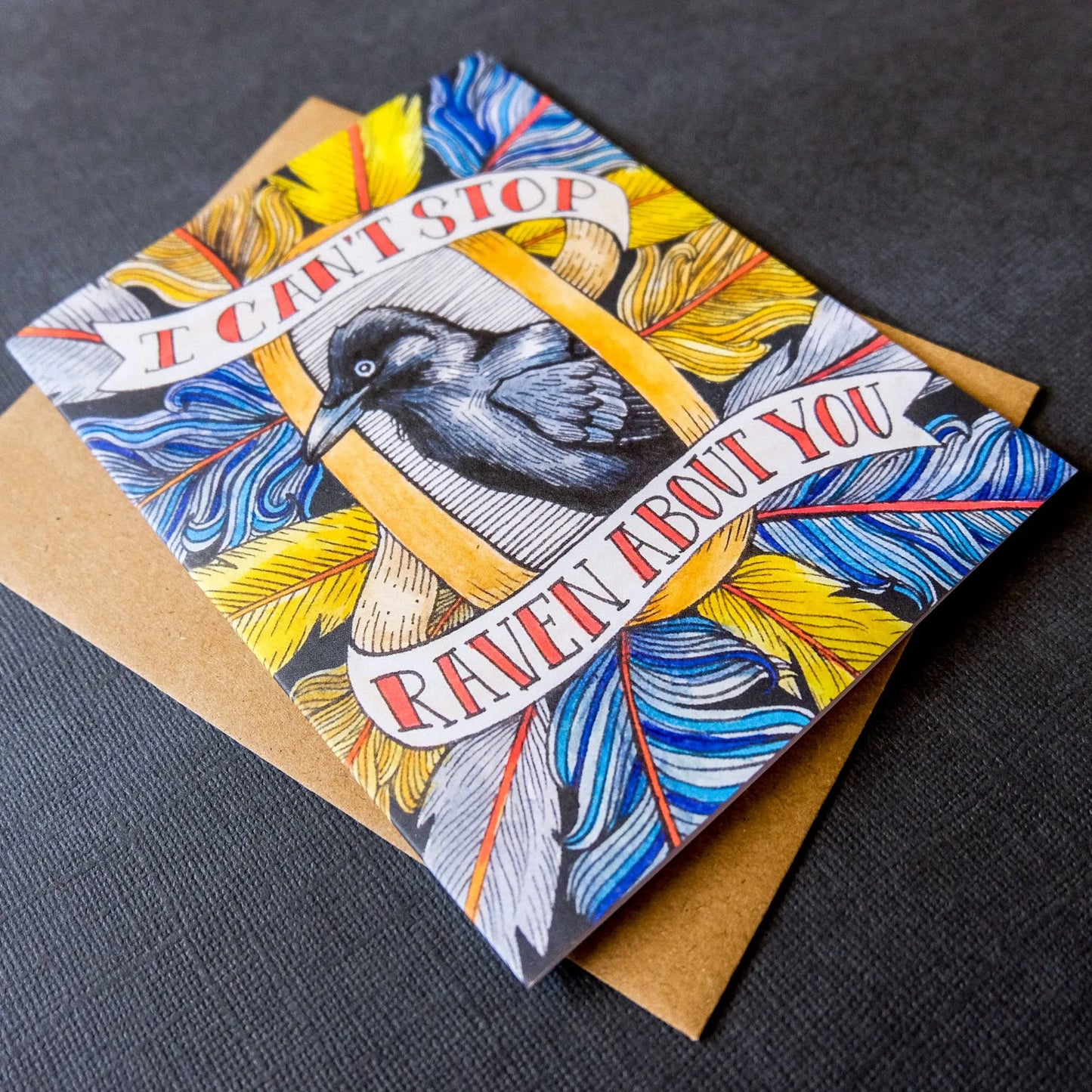 I Can't Stop Raven About You Card