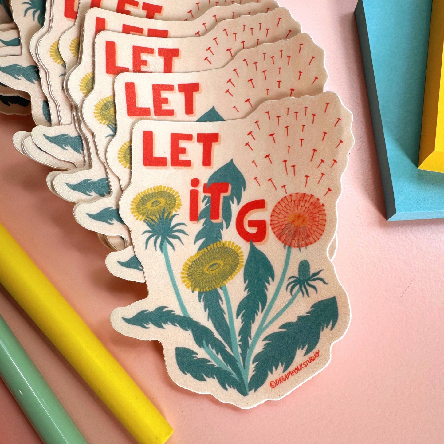 Let it Go Dandelion Sticker