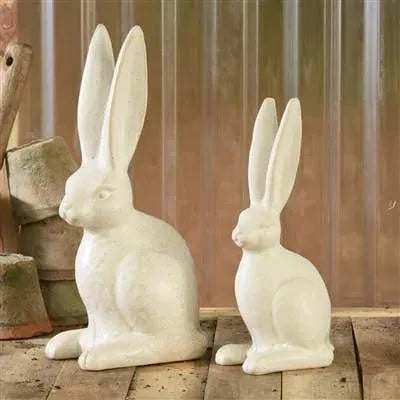 Sitting Hare, Ceramic - Lrg - Matte White