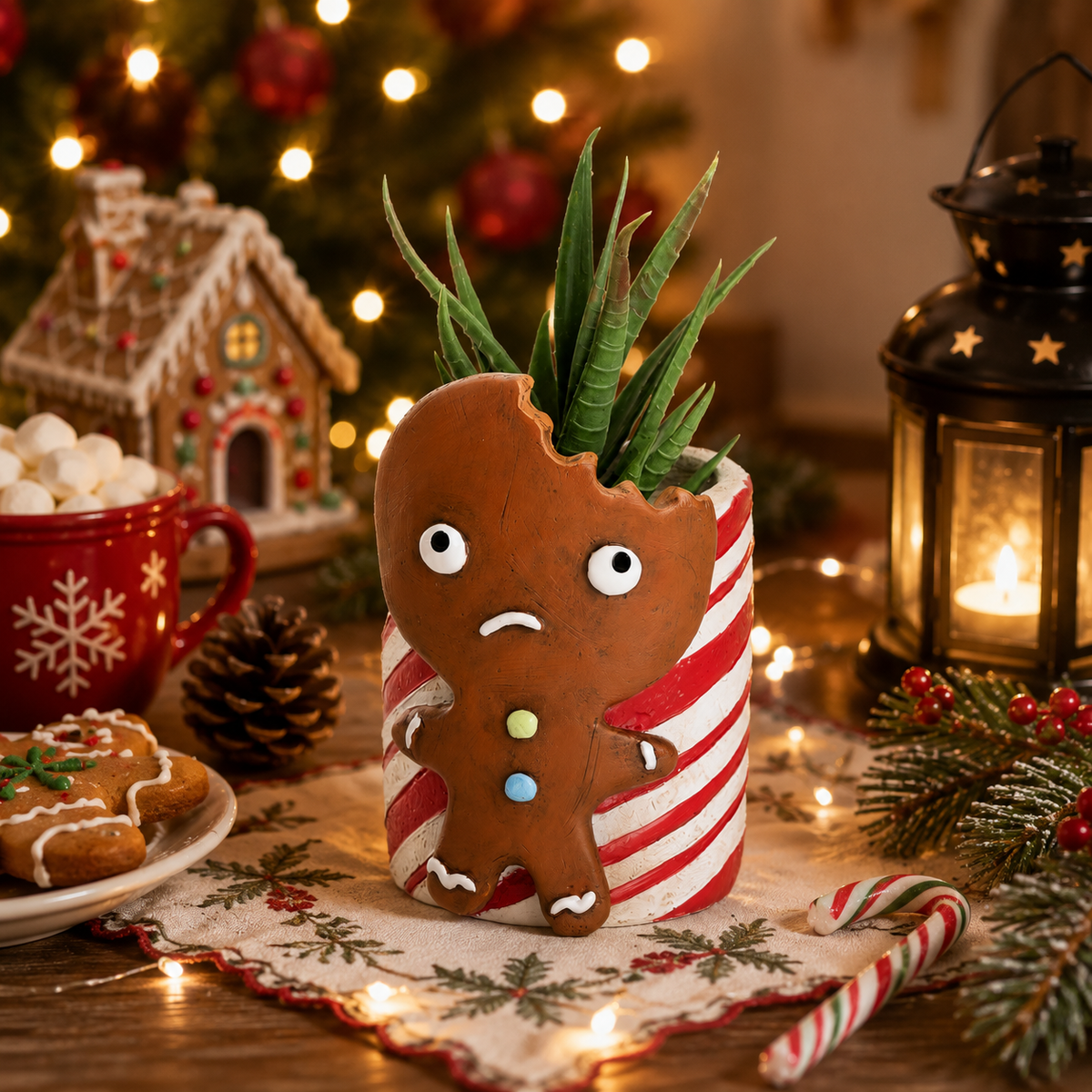 Gingerbread Man Blobhouse Planter