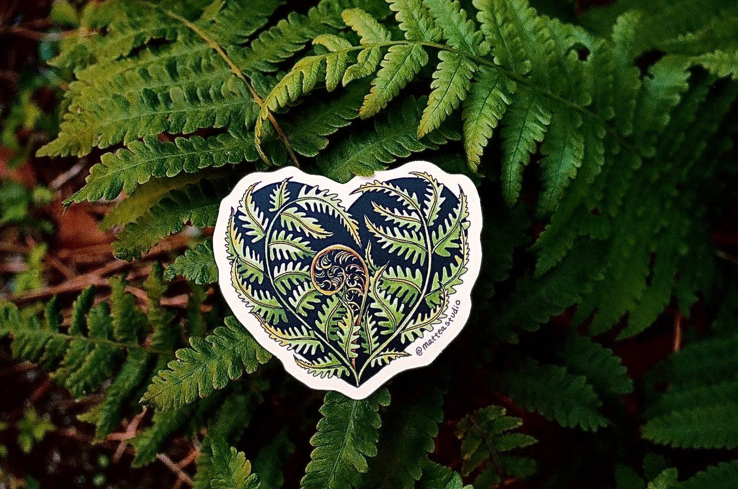 Fern Heart Sticker