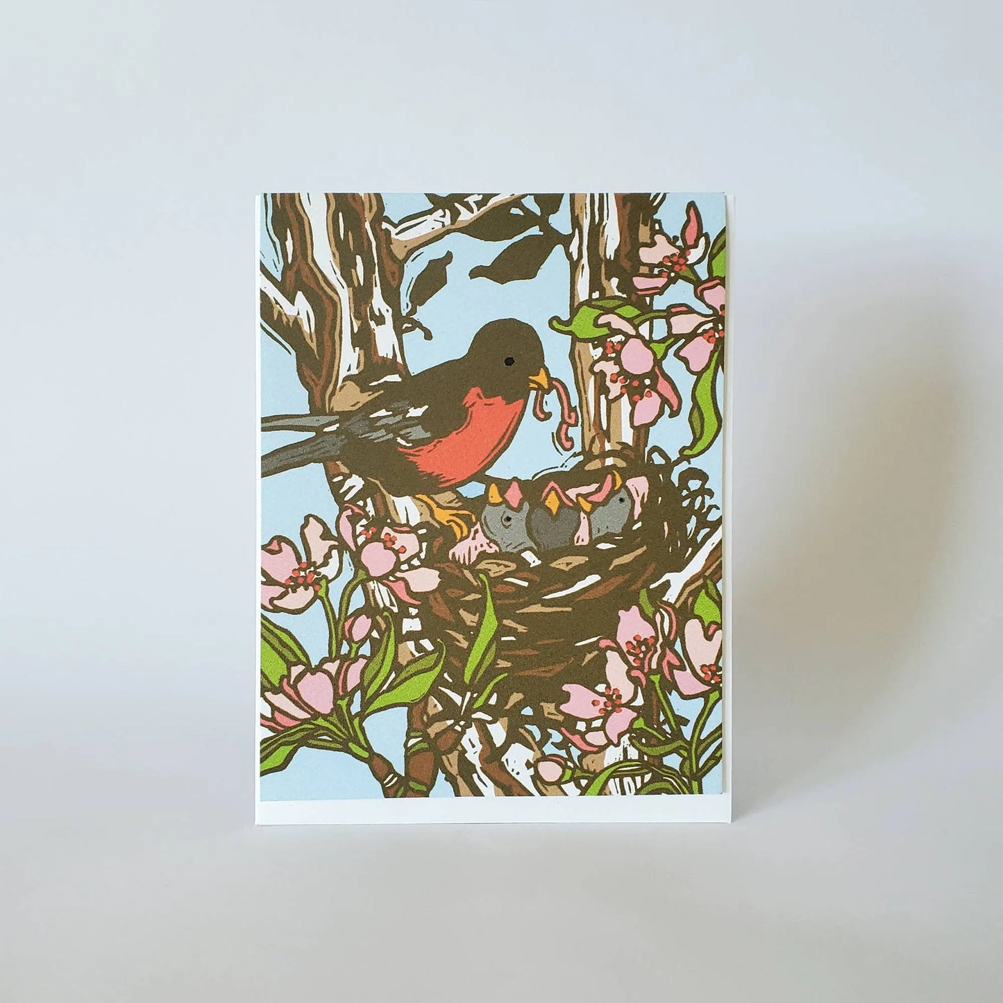 Mama Robin Red Breast Mother's Day Greeting Card