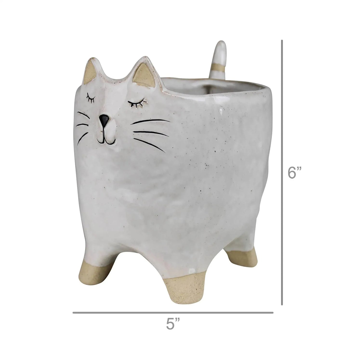 Cat Cachepot, Ceramic