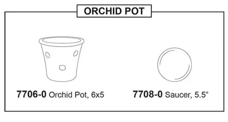 Rustic Terra Cotta Orchid Pot - Antique Red