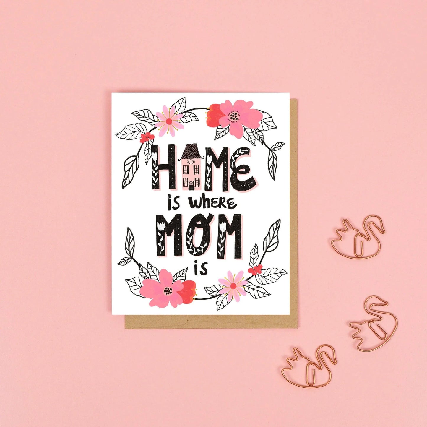 Mother's Day Card, Handmade Greeting Card, Home is Where Mom