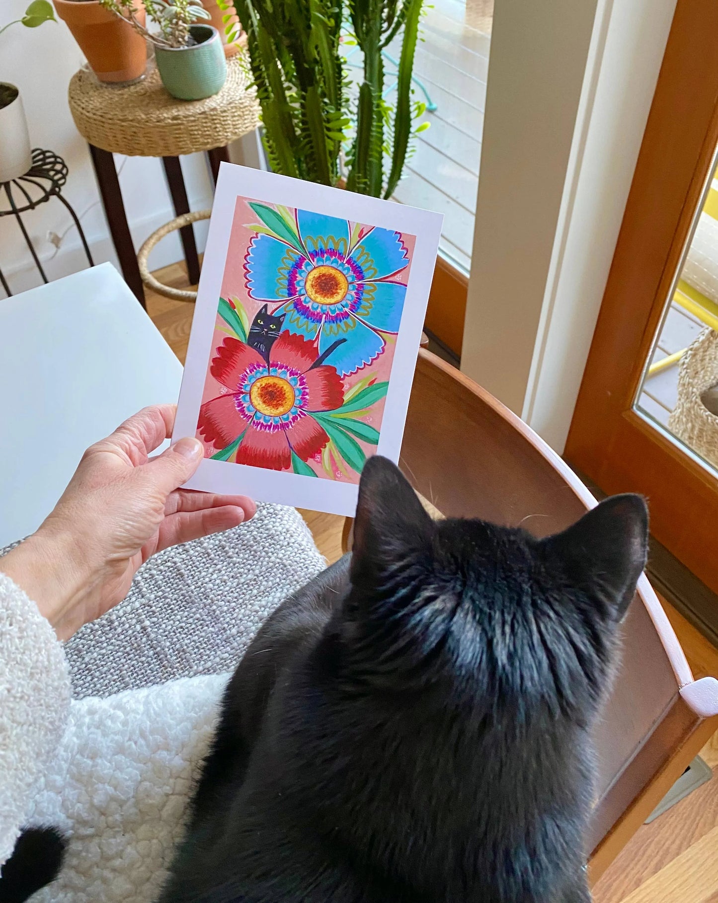 Cats and Blooms Card Set (Blank Inside)