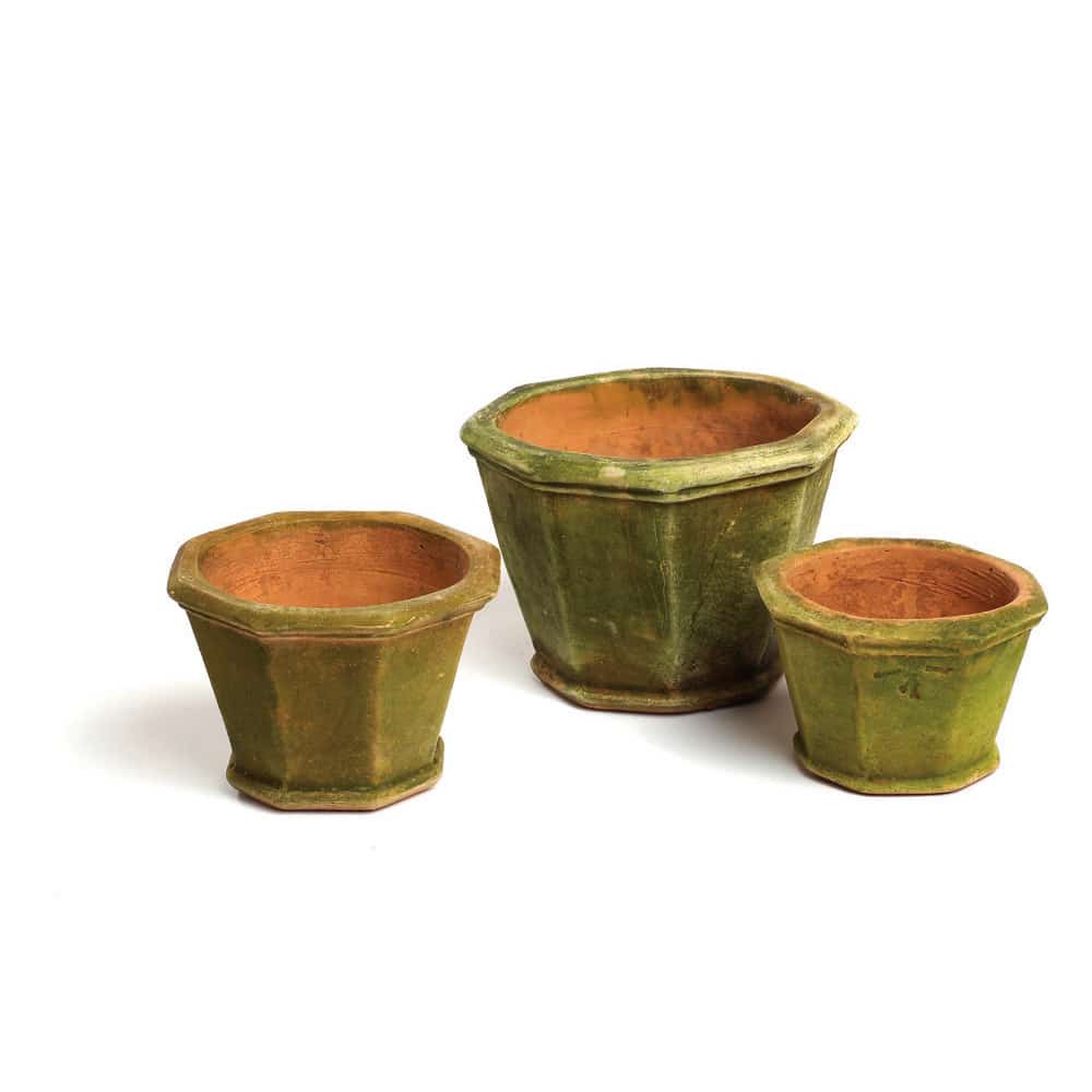 Aged Octagonal Planters – Small Scale