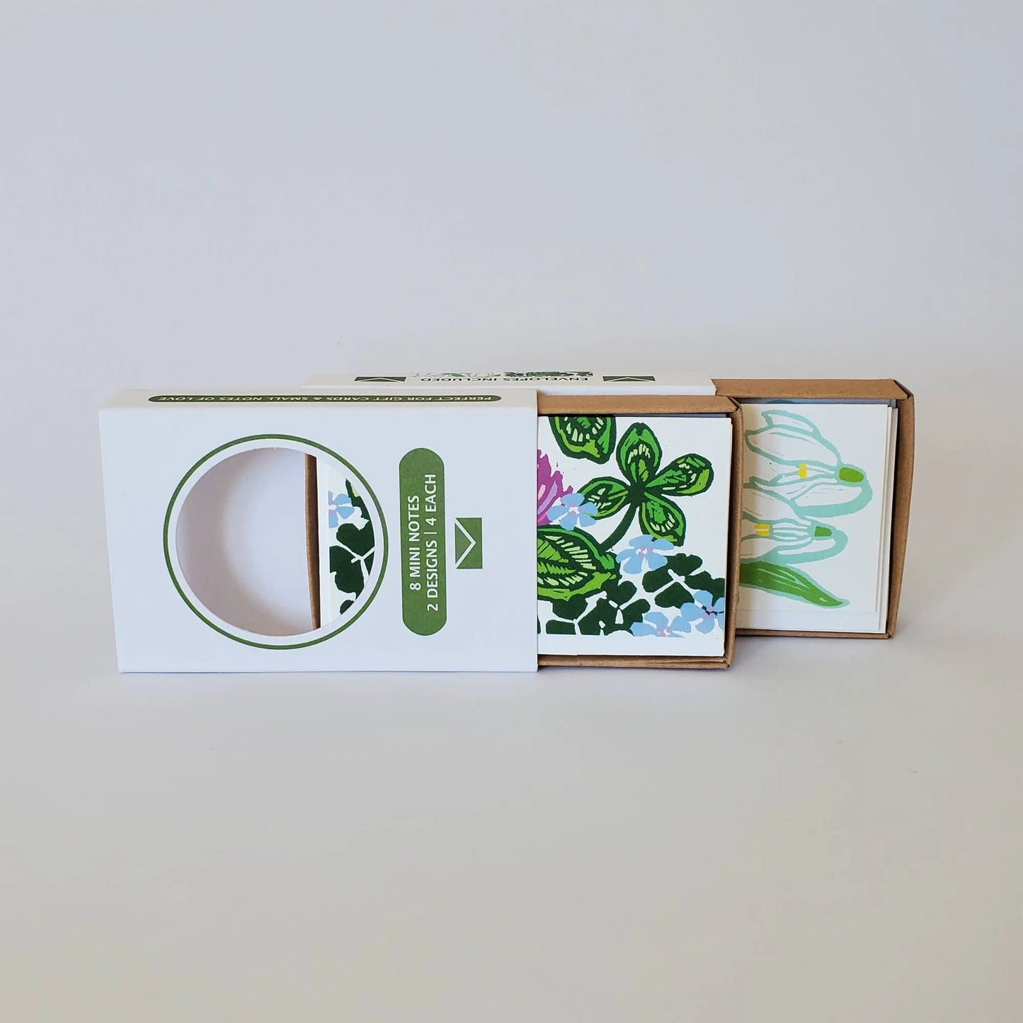Purple Clover Mini Note Card Set of 8