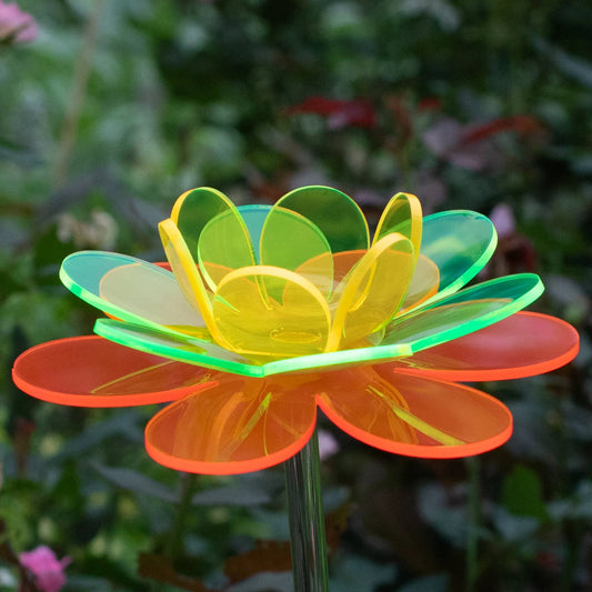 Glowing Multicolored flower stake | Spectrum Lotus