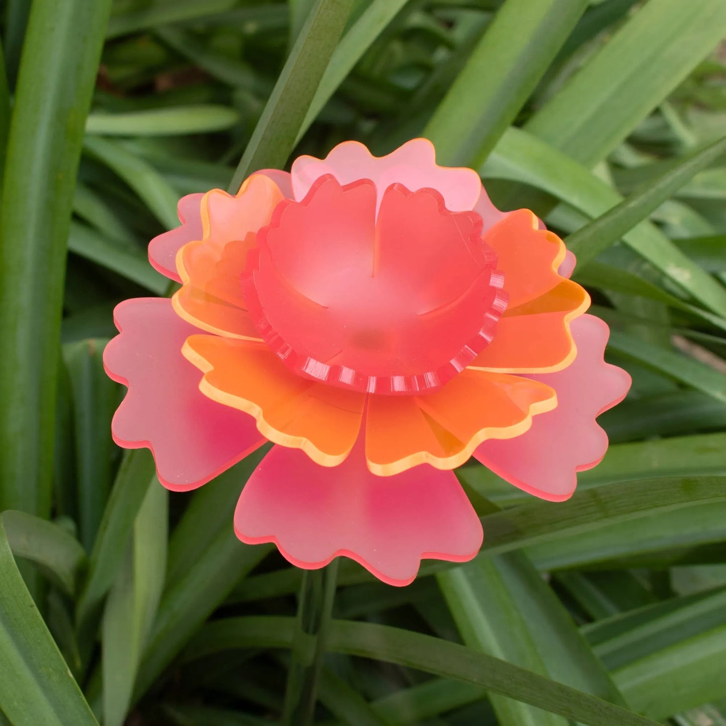 Mother's Day Carnation - Handmade glowing garden stake