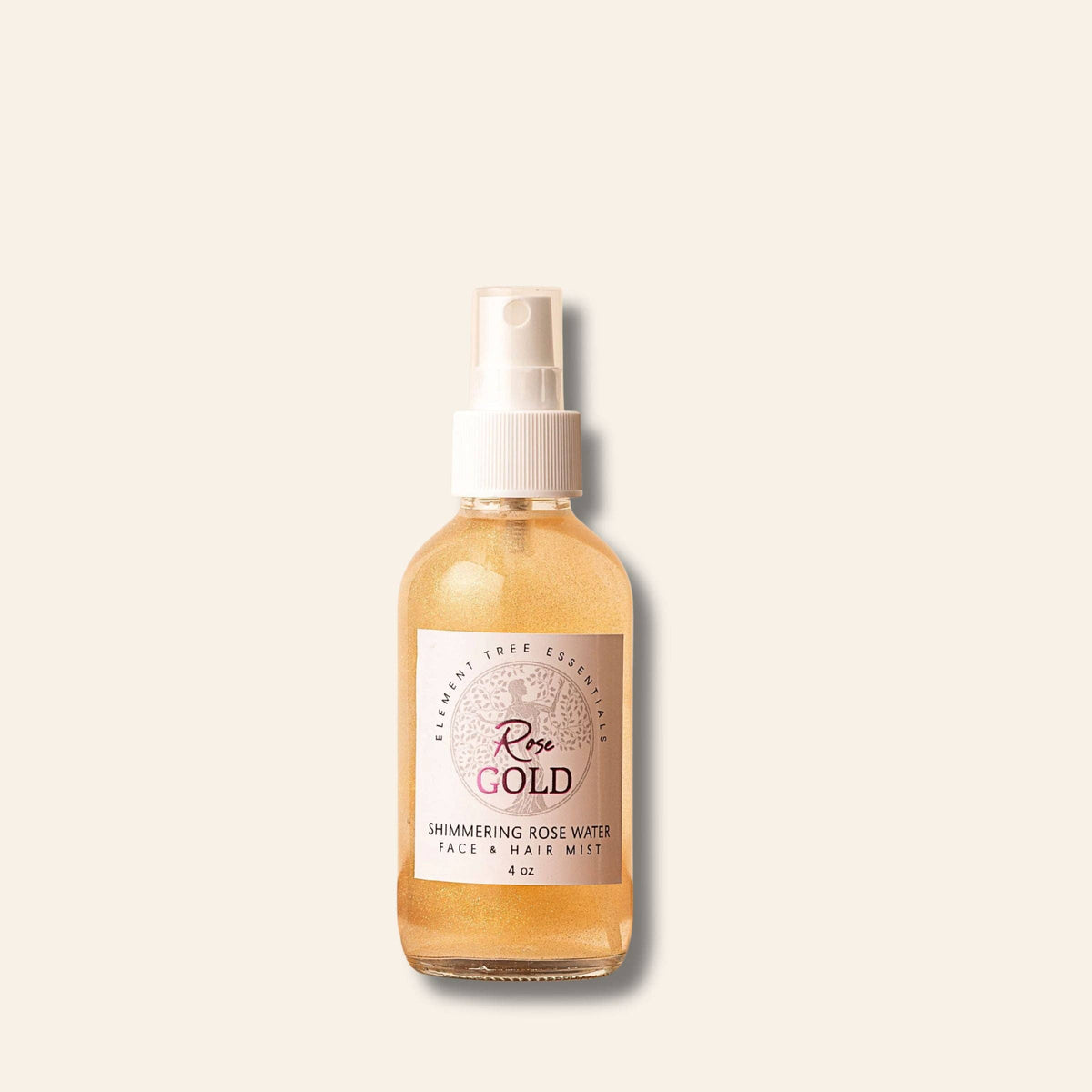 Element Tree Essentials Rose Gold Amber Glass Lotion Candle