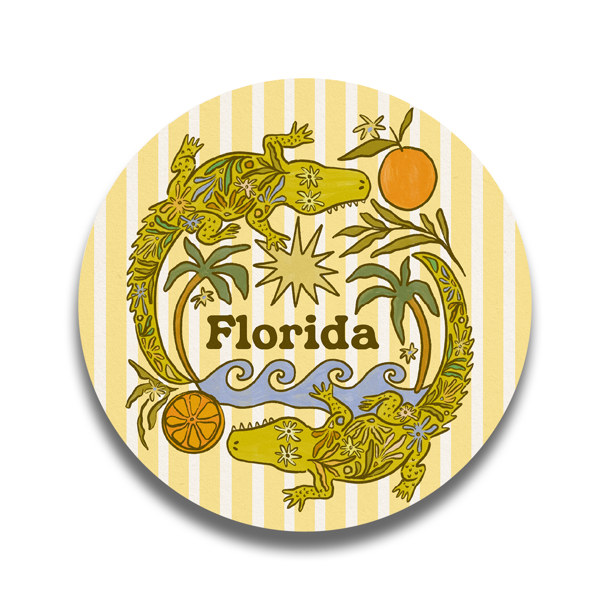 Florida Beach Gators Sticker