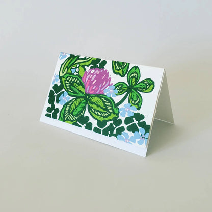 Purple Clover Mini Note Card Set of 8