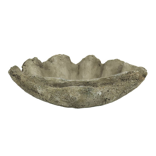 Cast Concrete Clam Shell Planter