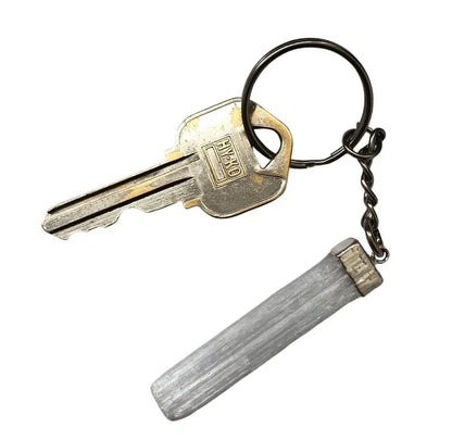 'HOME SWEET HOME’ Blue Sage Smudge + Selenite Keychain 4"