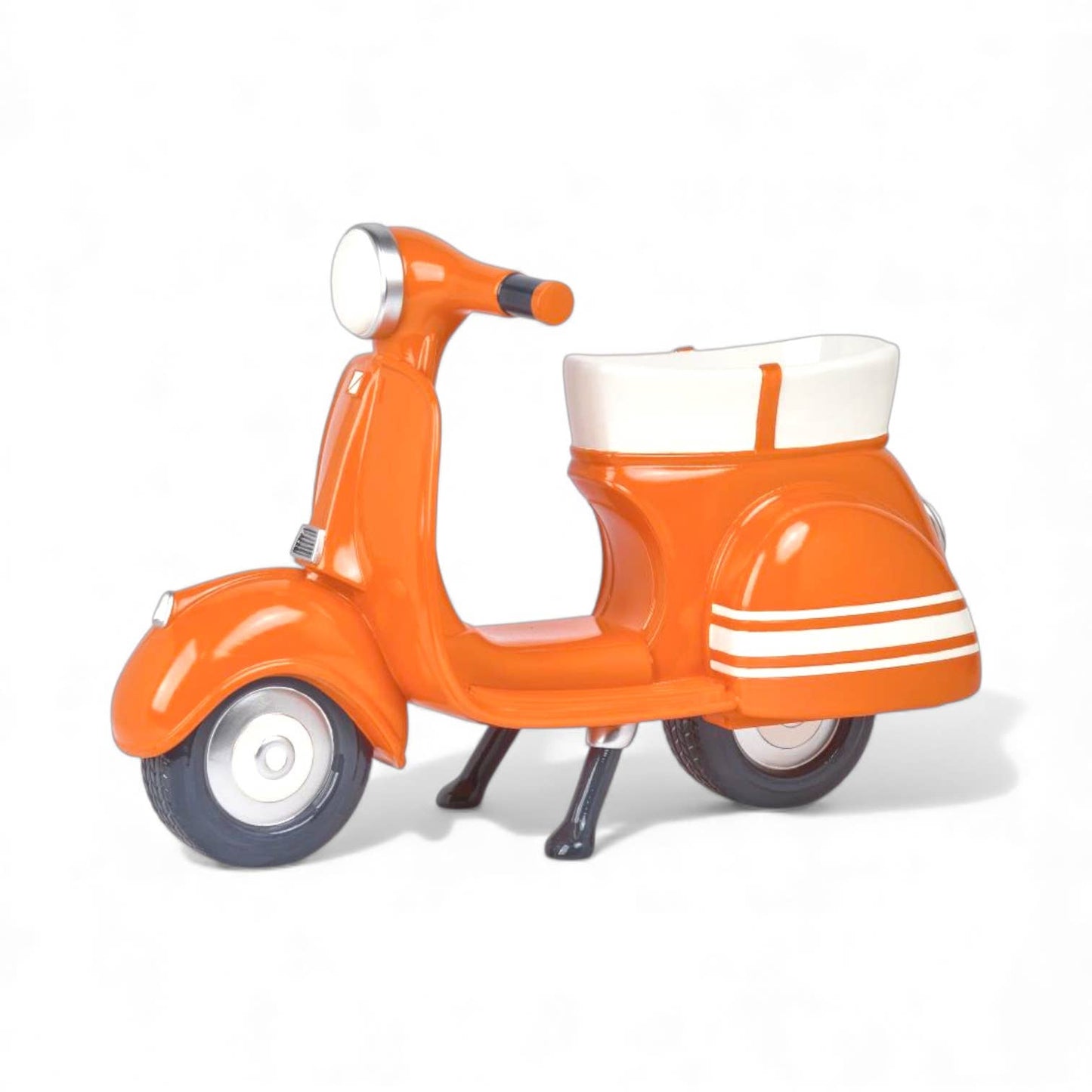 Retro Orange Vespa Scooter Planter