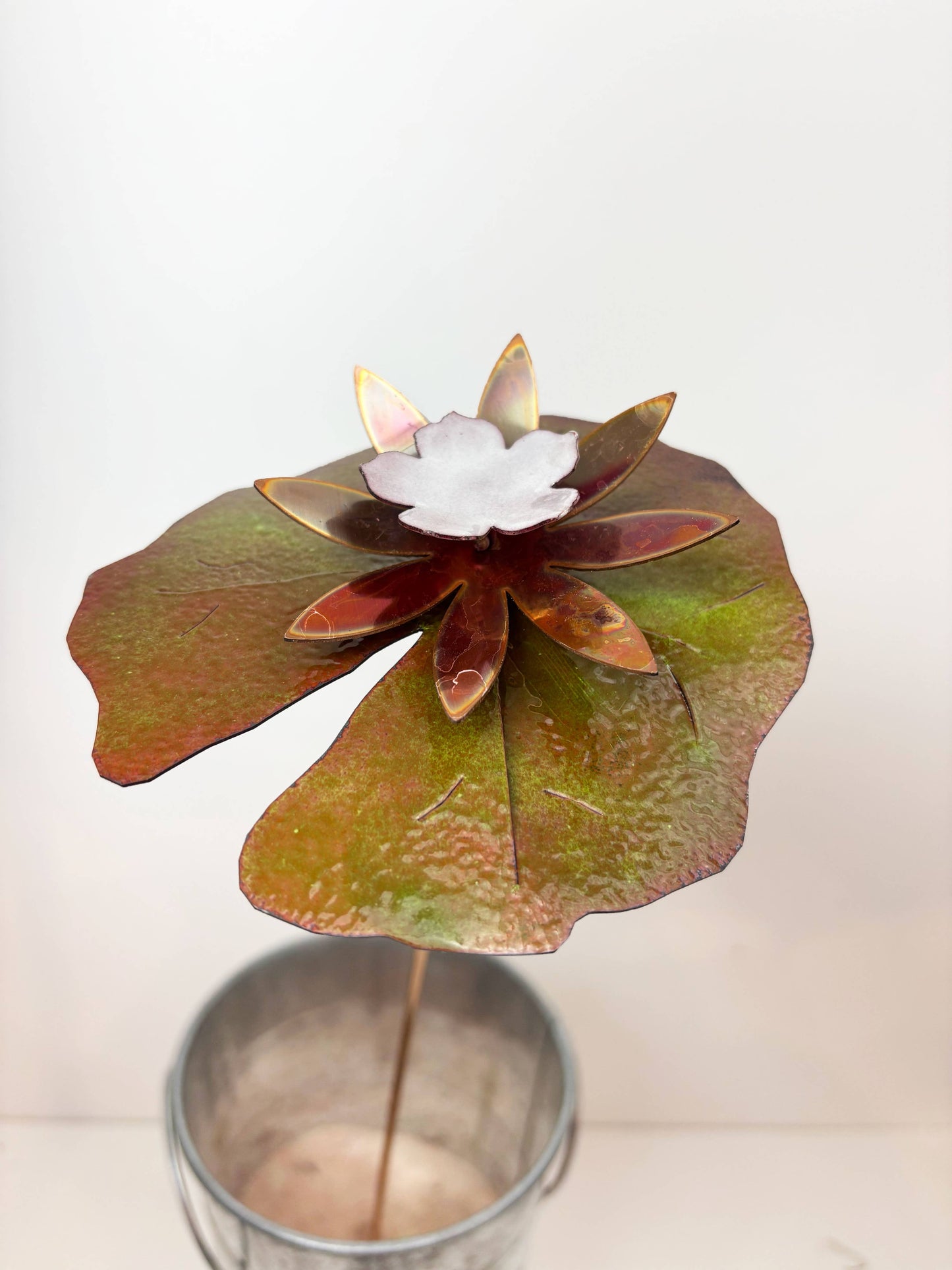 Copper Enamel Porcelain Lily Pad