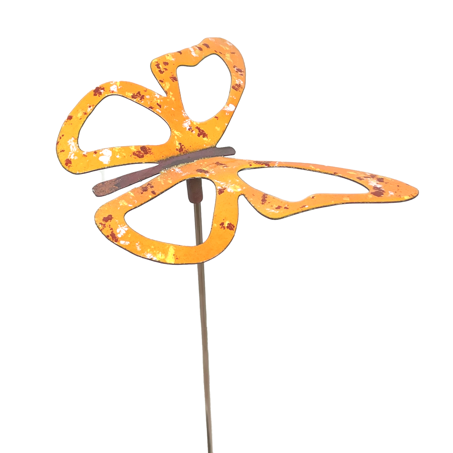 Copper Enamel Wispy Butterfly Stake