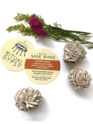 Ritual Wand + Desert Rose I White Sage Smudge Stick