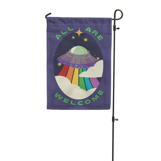 All Are Welcome Inclusivity Garden Flag