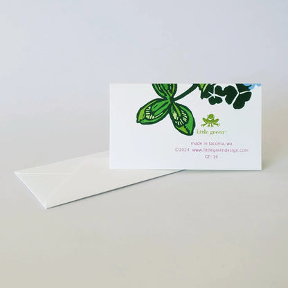 Purple Clover Mini Note Card Set of 8