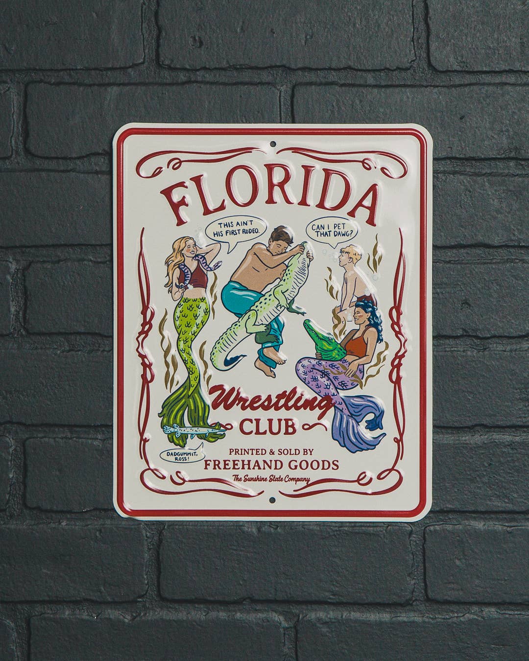 Florida Wrestling Club Aluminum Sign