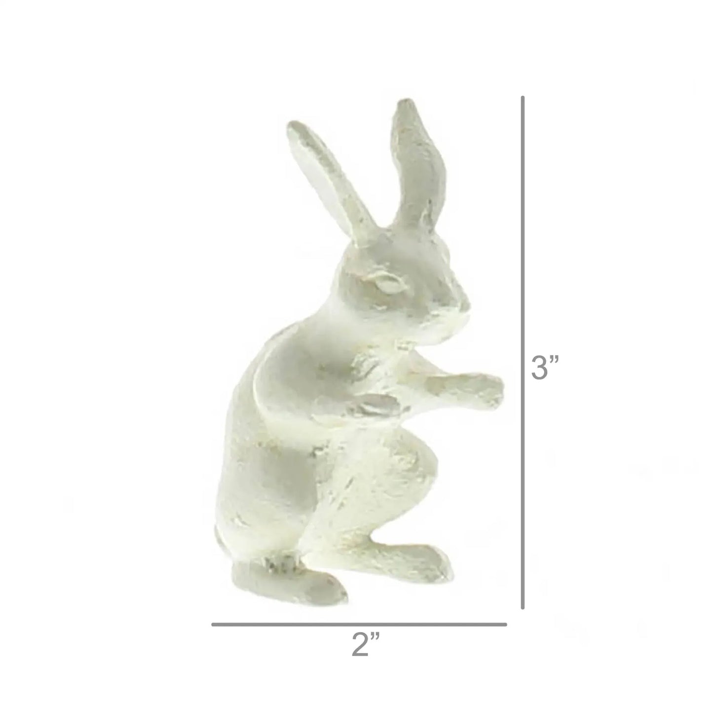 Curious Rabbit - Cast Iron Hare - Antique White