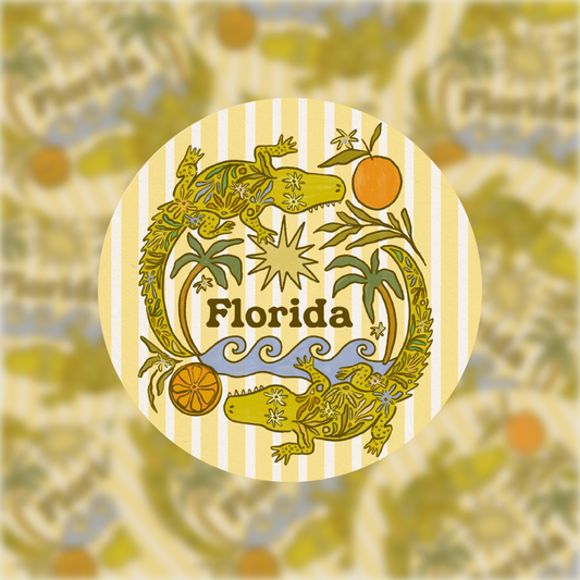Florida Beach Gators Sticker