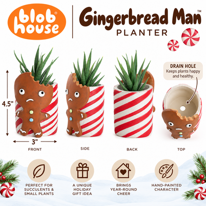 Gingerbread Man Blobhouse Planter