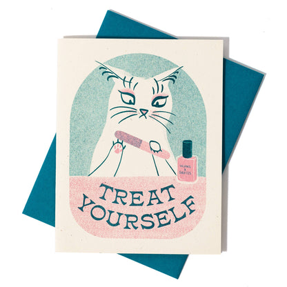Treat Yourself Kitty Greeting Card