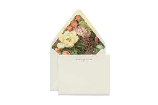 Thanks So Much Fancy Pants Letterpress Flat Notecard Set