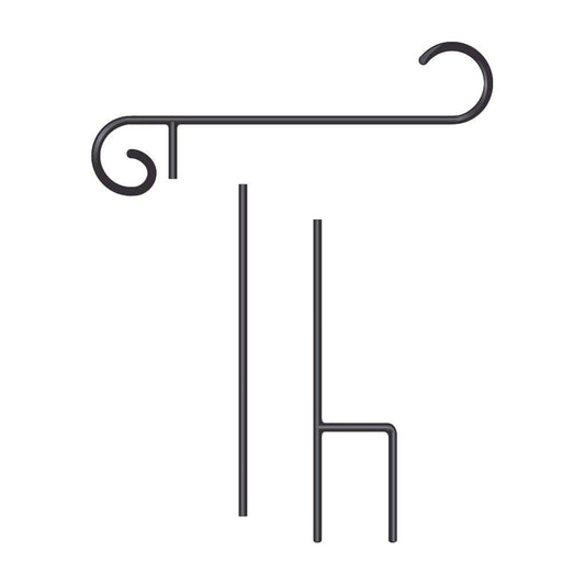 40 in. Three-Piece Breakdown Steel Garden Flag Pole