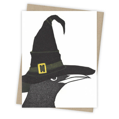 Cackle Grackle Letterpress Halloween Greeting Card