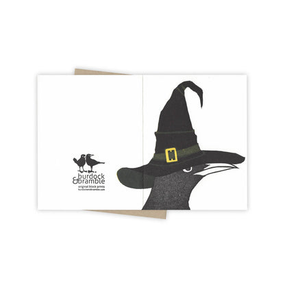 Cackle Grackle Letterpress Halloween Greeting Card