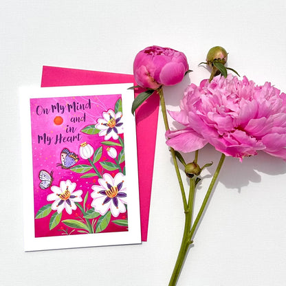 On My Mind and in My Heart Card (Blank Inside)