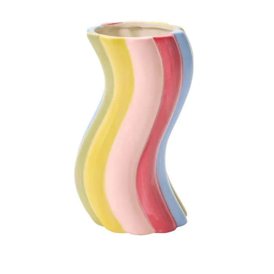 Follow the Rainbow Vase 5"x 4"x 8"