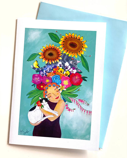 The Cat Lady Card (Blank Inside)