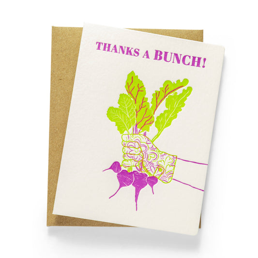 Garden Thanks Letterpress Thank You Card
