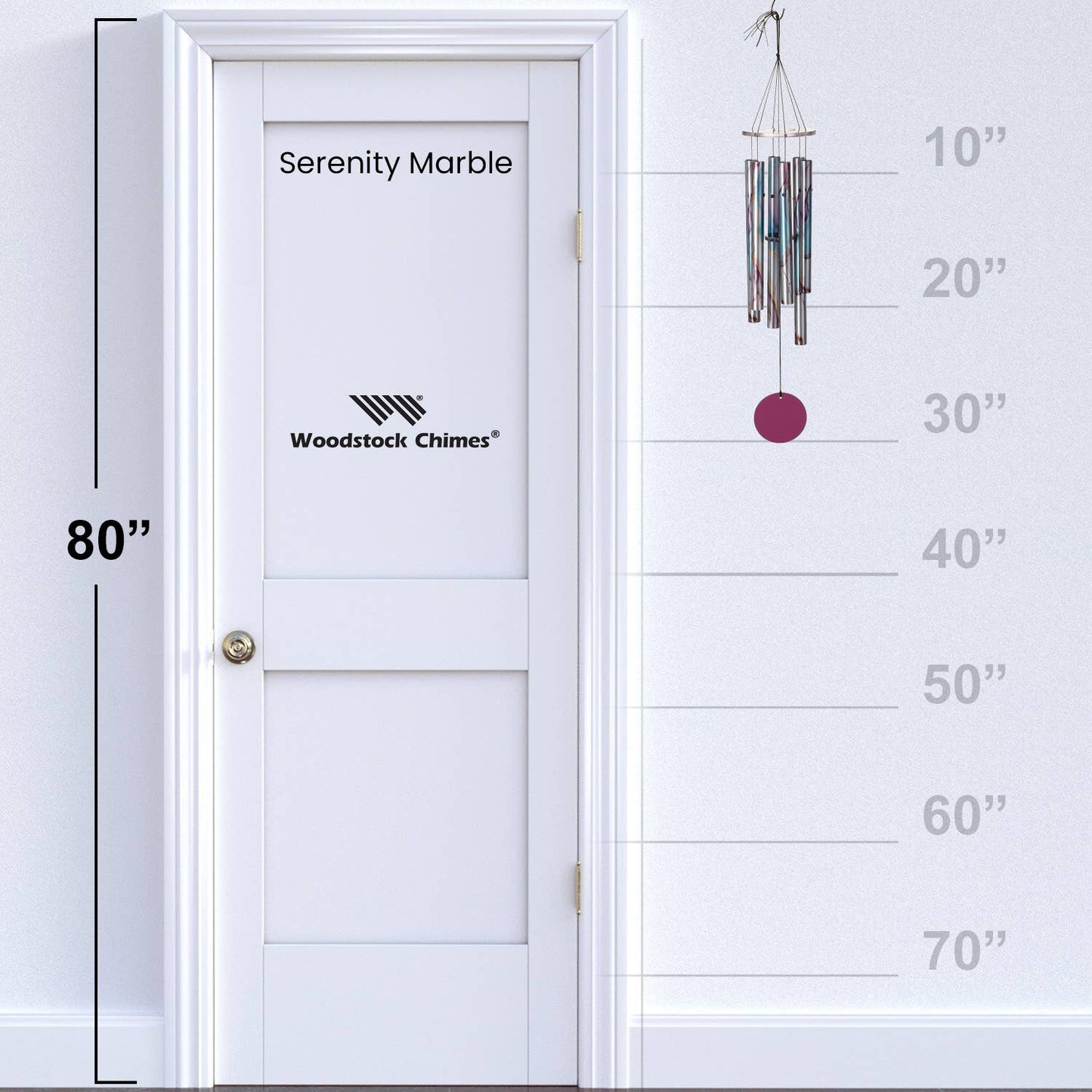 30 in. Woodstock Serenity Marble Décor Chime