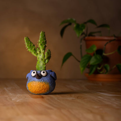 Baby Blue Winkle Bird Blobhouse® Planter